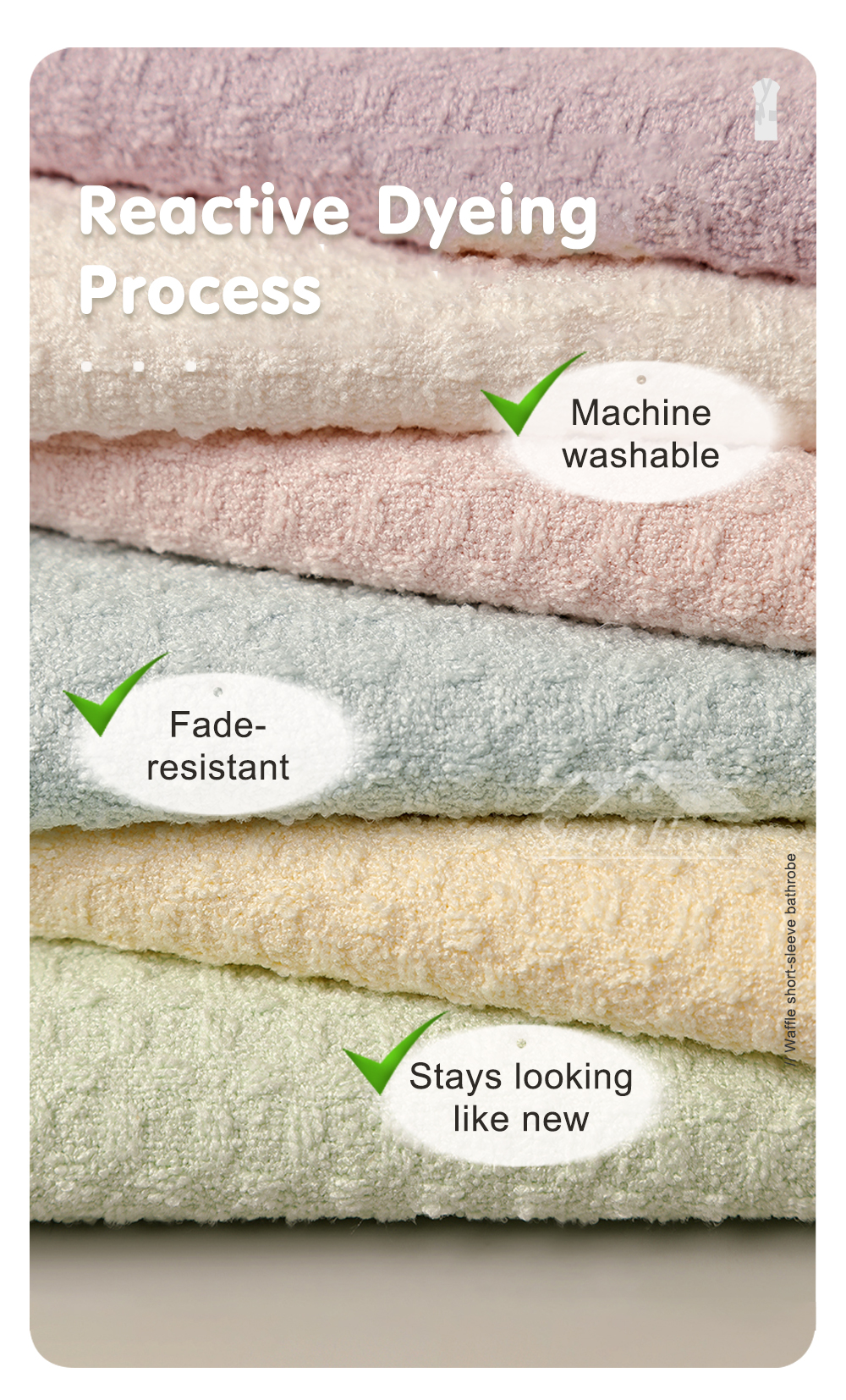 Waffle Short-sleeve Bathrobe-6